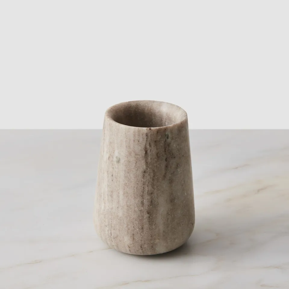 The Citizenry Riya Marble Toothbrush Holder | Natural