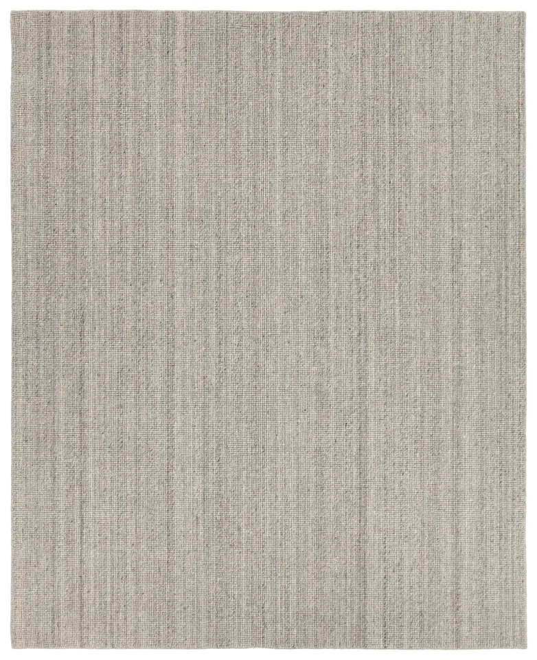 Mere RNE02 Handmade Solid Gray Area Rug (9'6"x13'6")