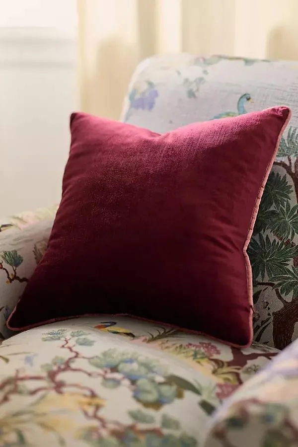 Piped Velvet Pillow