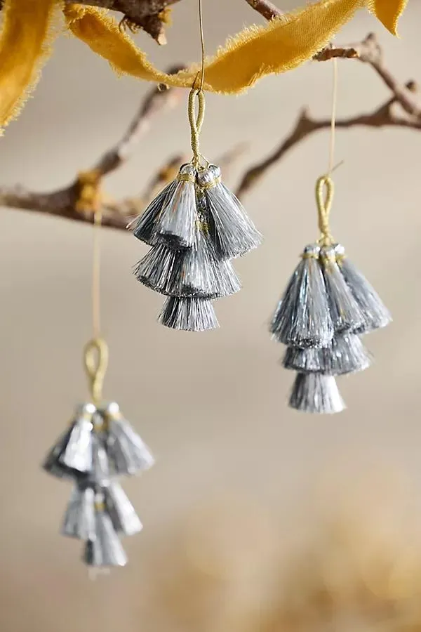 Mini Tassel Charm Ornaments, Set of 3