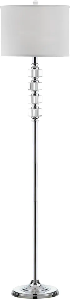 Lombard 60-Inch High Street Floor Lamp - Clear/Chrome