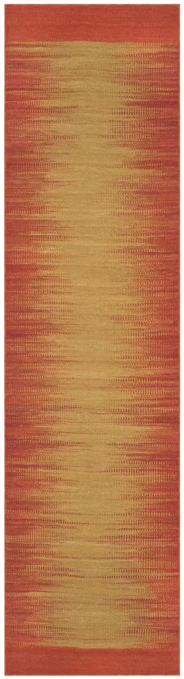Arlo Home Hand Woven Area Rug, KLM947A, Rust,  2' 3" X 8'