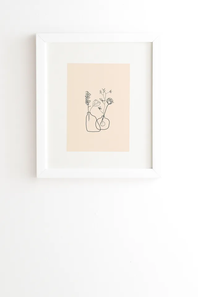 Vases by Jae Polgar - Framed Wall Art Basic White 12" x 12"