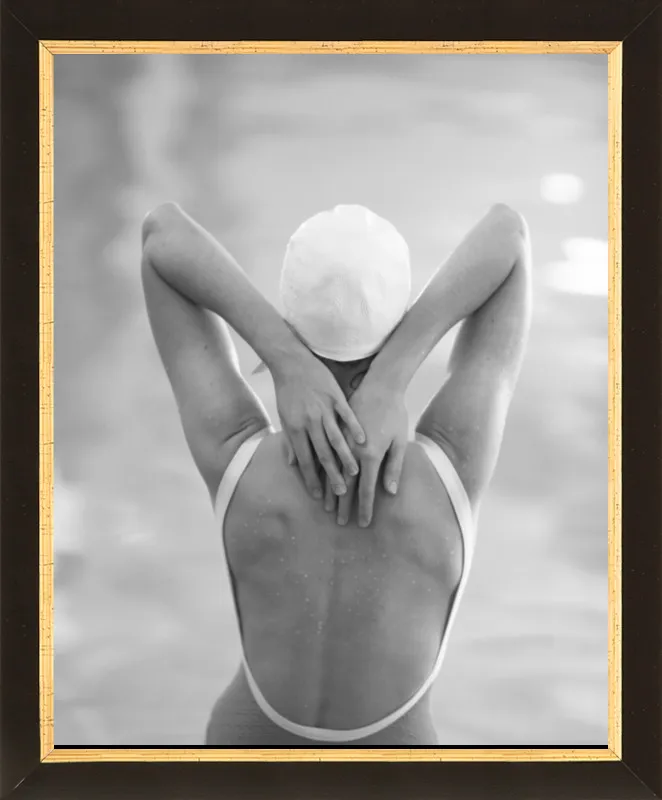 The Swimmer with a white  cap by Lucy Snowe for Artfully Walls