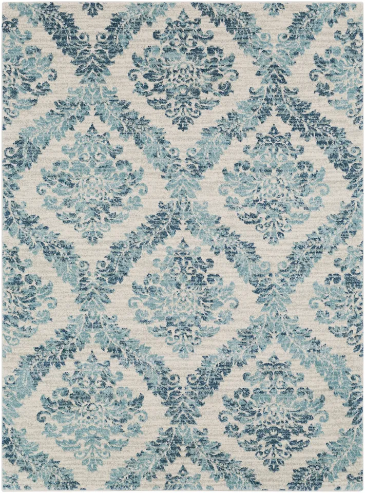 Harput Blue Indoor 3'11" x 5'7" Machine Woven Rug