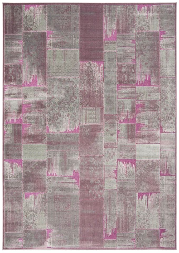 Arlo Home Woven Area Rug, PAR100-880, Purple/Fuchisa,  8' X 11' 2"