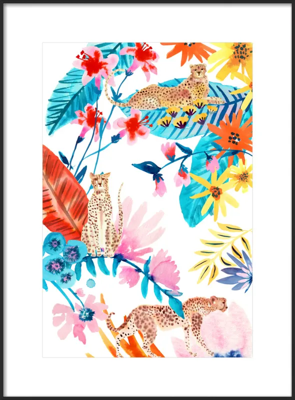 Cheetah Jungle by Jen Lindup for Artfully Walls