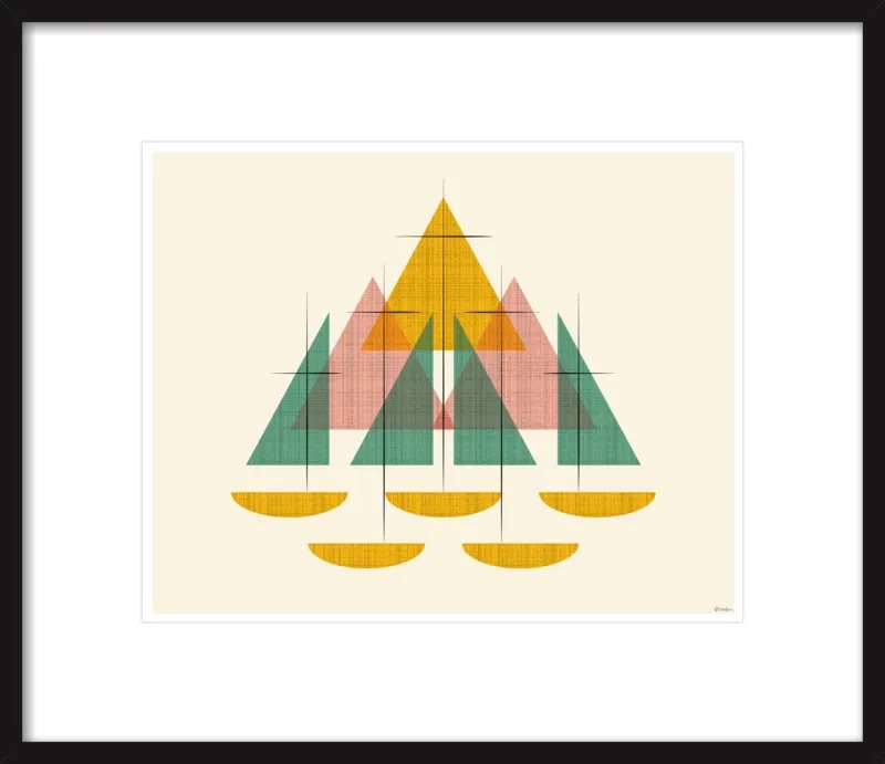 Mid Century Modern Sailboats by Cory McBee for Artfully Walls