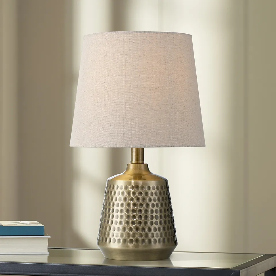 Argus 16 1/4" High Textured Brass Table Lamp