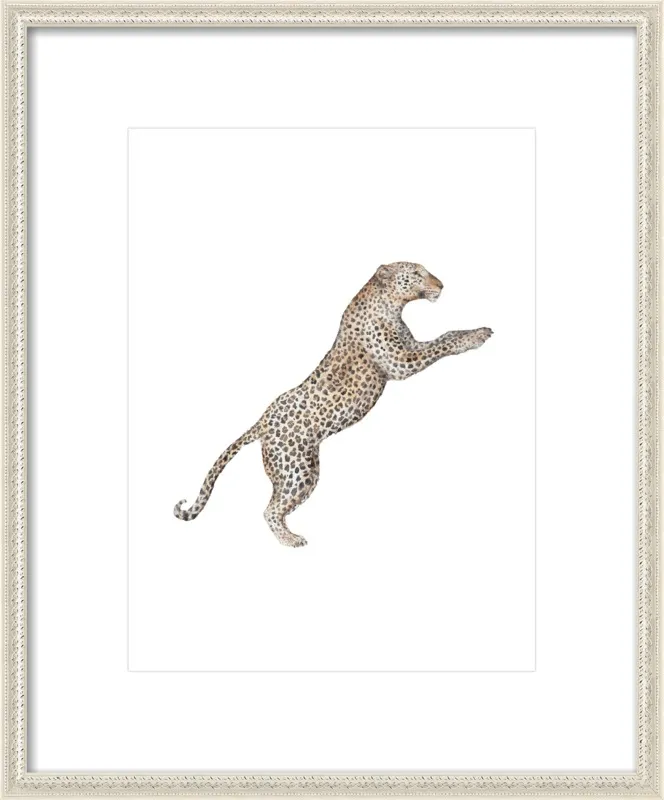 Leaping Leopard Watercolor by Lauren Rogoff for Artfully Walls