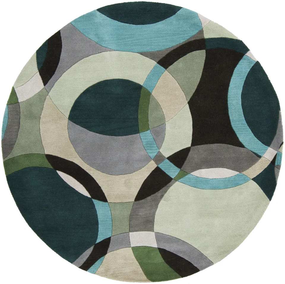 Forum Green Indoor 4' x 4' Handmade Rug
