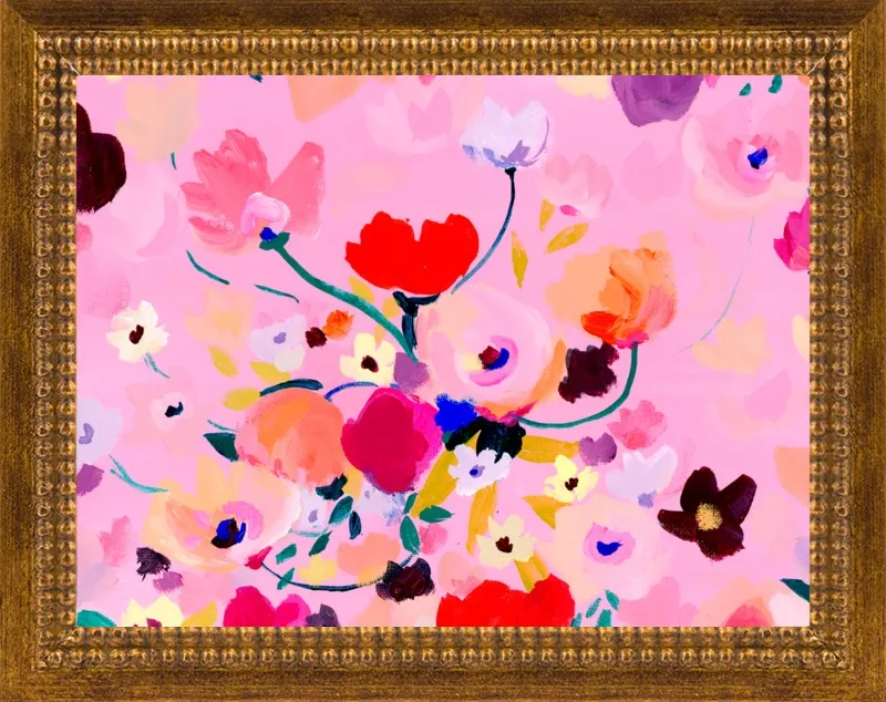Pink Posey by KT Smail for Artfully Walls