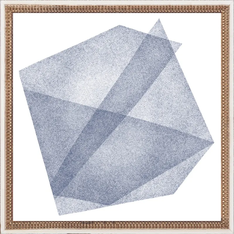 Navy Blue Structure: Soft Geometry by Jessica Poundstone for Artfully Walls