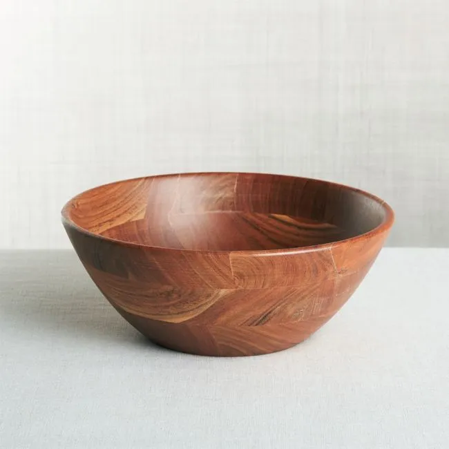 Carson 14.75" Acacia Wood Salad Serving Bowl