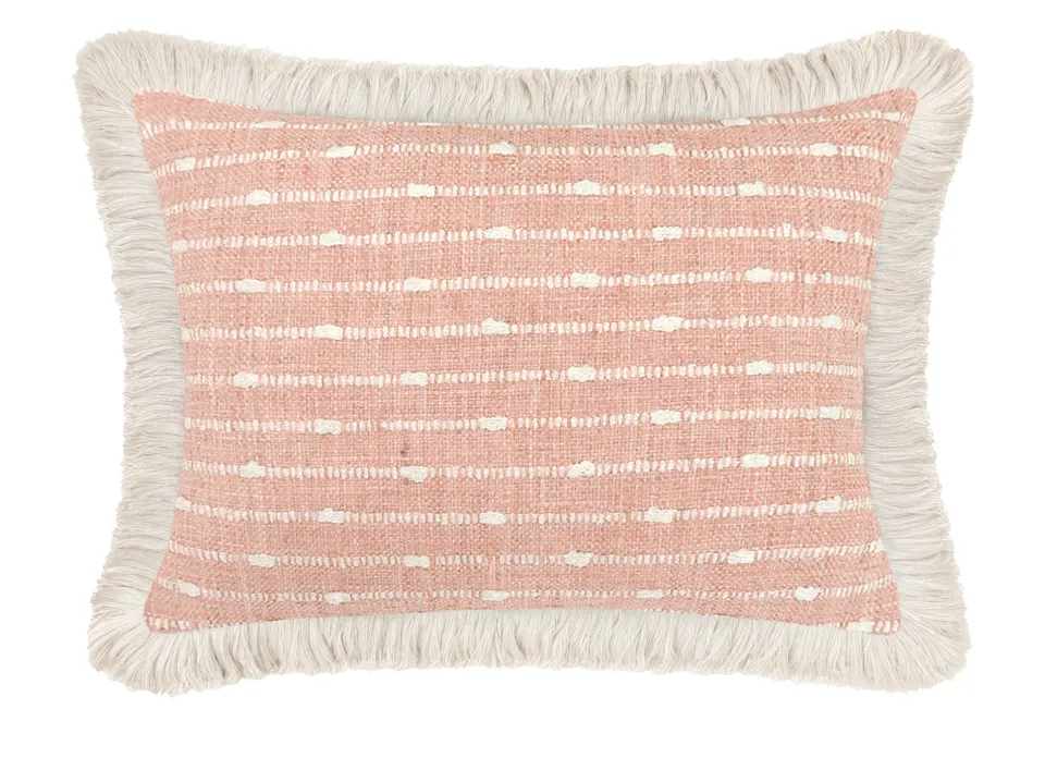THE MINI :: HAMPTON TWEED // BLUSH | LDC - THE MINI 10" X 12" / Natural Fringe