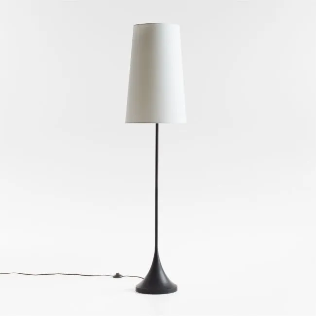 Seguin Brushed Black Metal Floor Lamp 67.5"