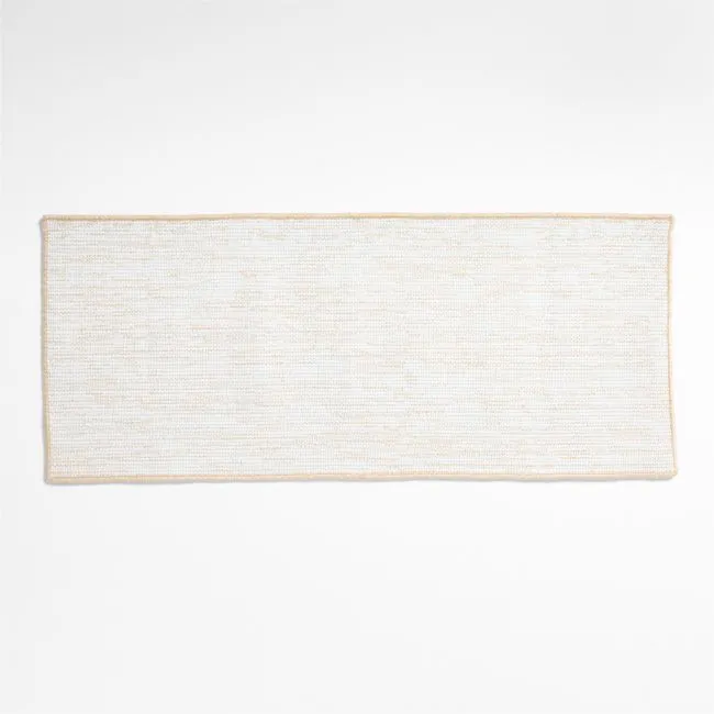 Frame Performance White and Natural Indoor/Outdoor Double Doormat 24"x57"