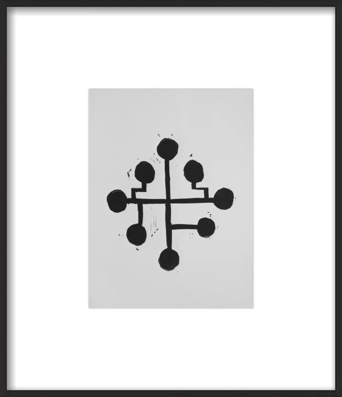 Geometric Midcentury Atomic Print by Stacy Rajab for Artfully Walls