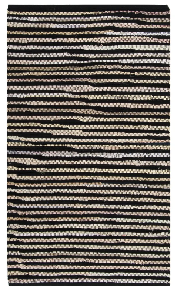 Arlo Home Hand Woven Area Rug, RAR130Q, Black/Multi,  2' 3" X 5'