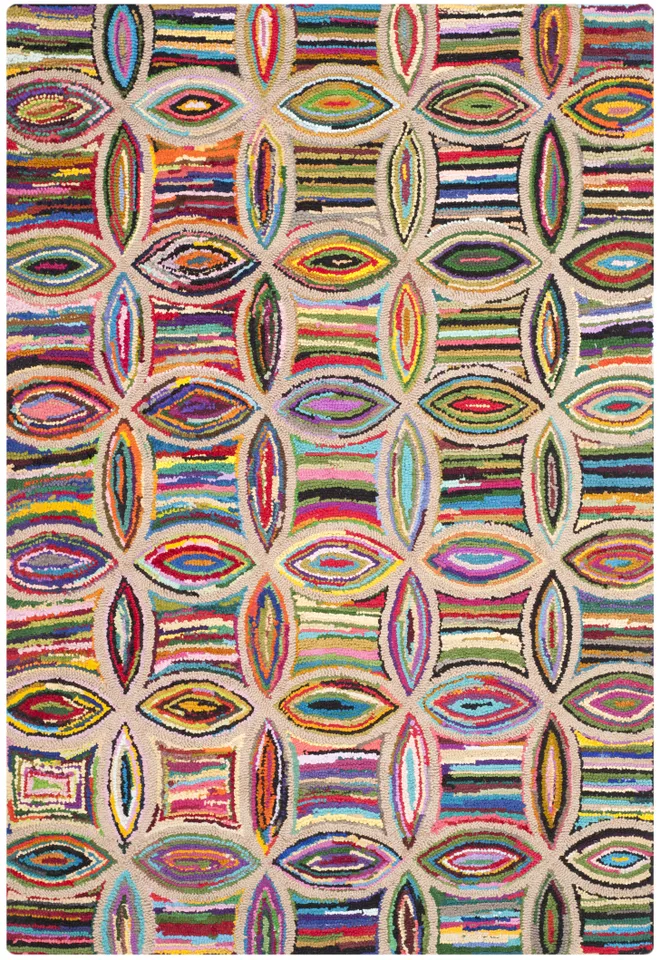 Arlo Home Hand Tufted Area Rug, NAN441A, Multi,  4' X 6'