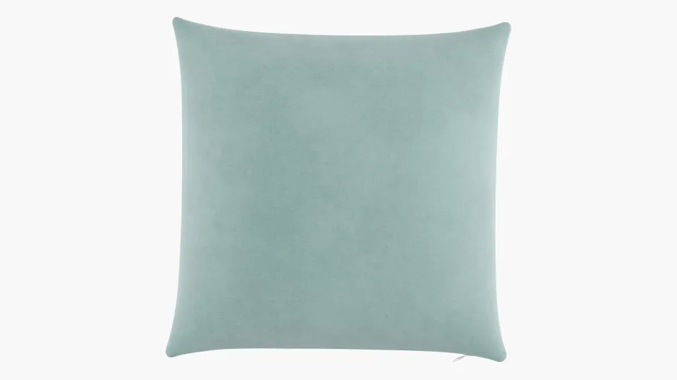 Throw Pillow 22", Aqua Classic Velvet, 22" x 22"