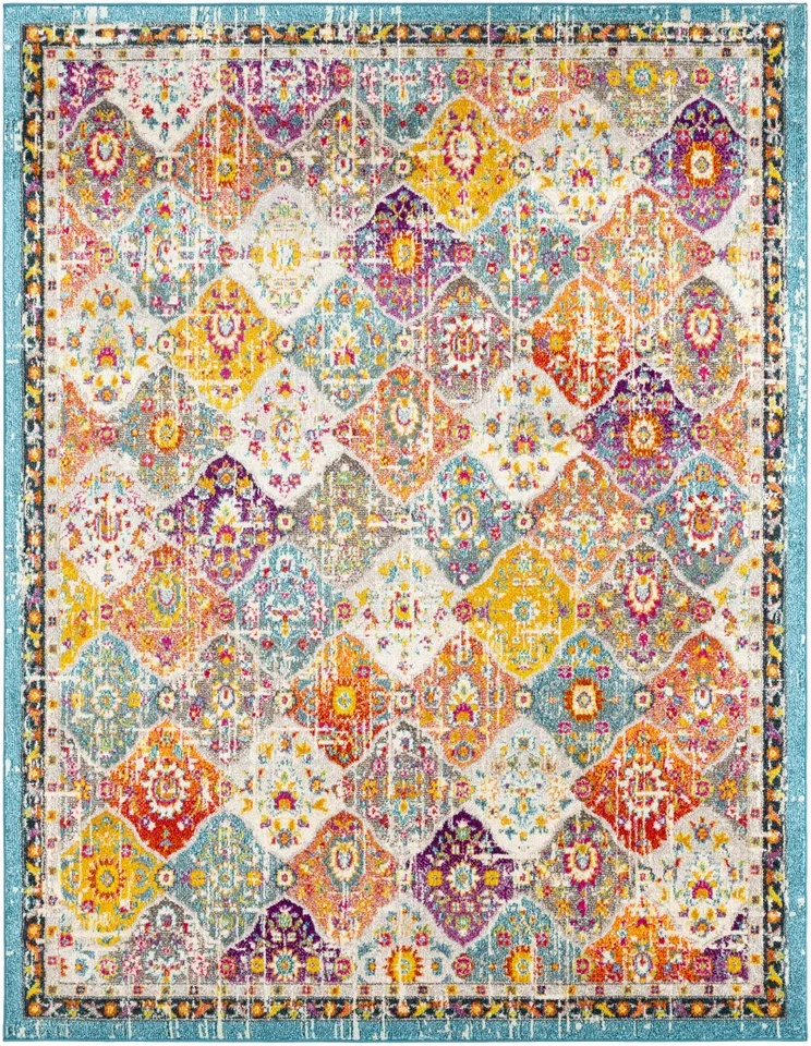 Morocco Green Indoor 6'7" x 9' Machine Woven Rug