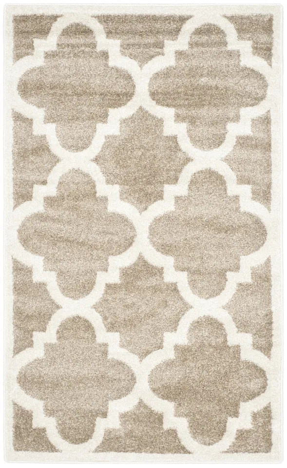Arlo Home Indoor/Outdoor Woven Area Rug, AMT423S, Wheat/Beige,  3' X 5'