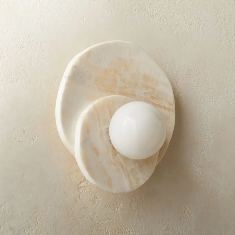 Astr White Onyx Wall Sconce Set of 2