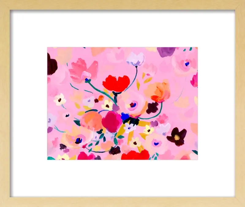 Pink Posey by KT Smail for Artfully Walls