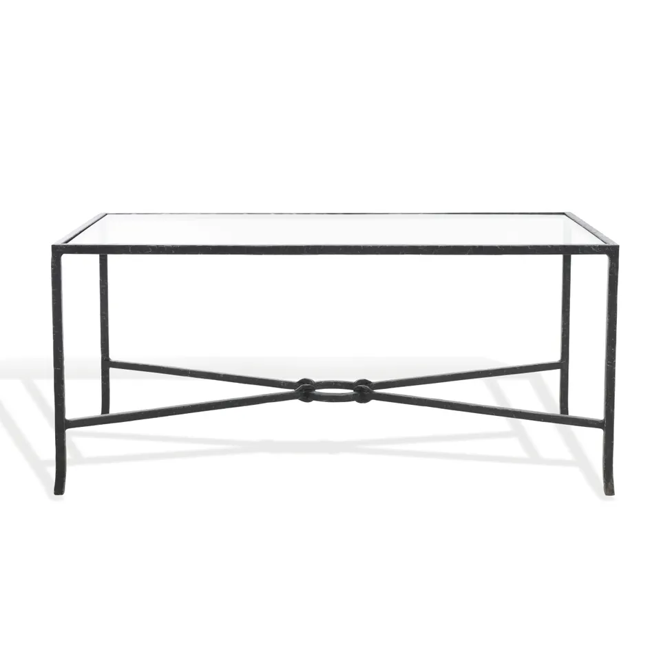 Tauri Metal Coffee Table - Black/Clear