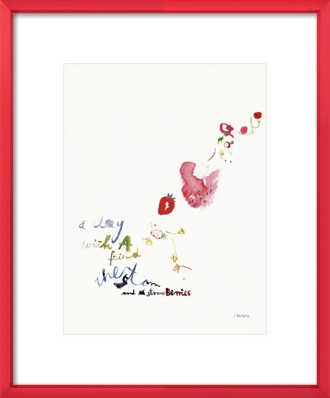 Strawberry Summer Storm by META WRABER for Artfully Walls