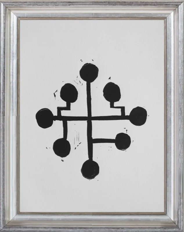 Geometric Midcentury Atomic Print by Stacy Rajab for Artfully Walls
