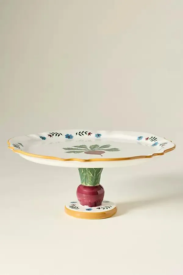 Alana Stoneware Radish Cake Stand