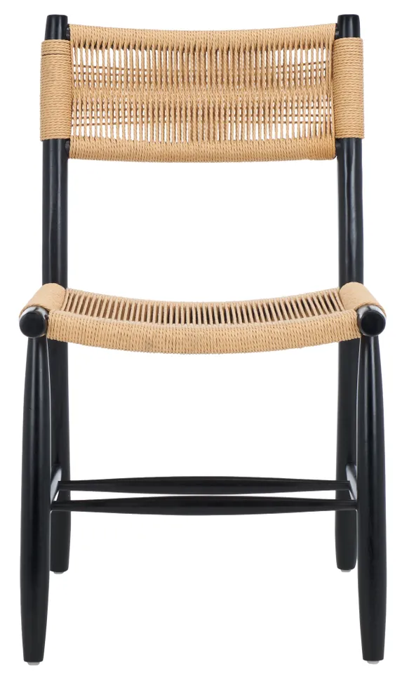 Masha Rope Dining Chair, Set Of 2 - Natural / Black