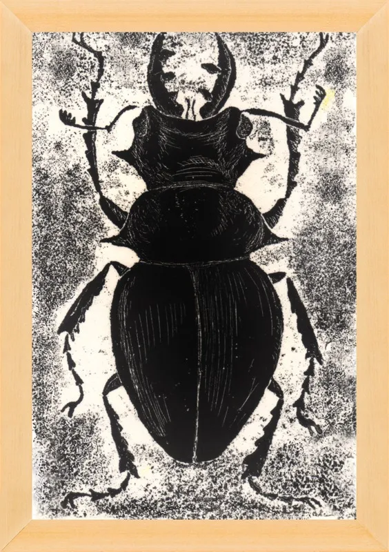 Black Beetle on White by Tennopent Sooster for Artfully Walls