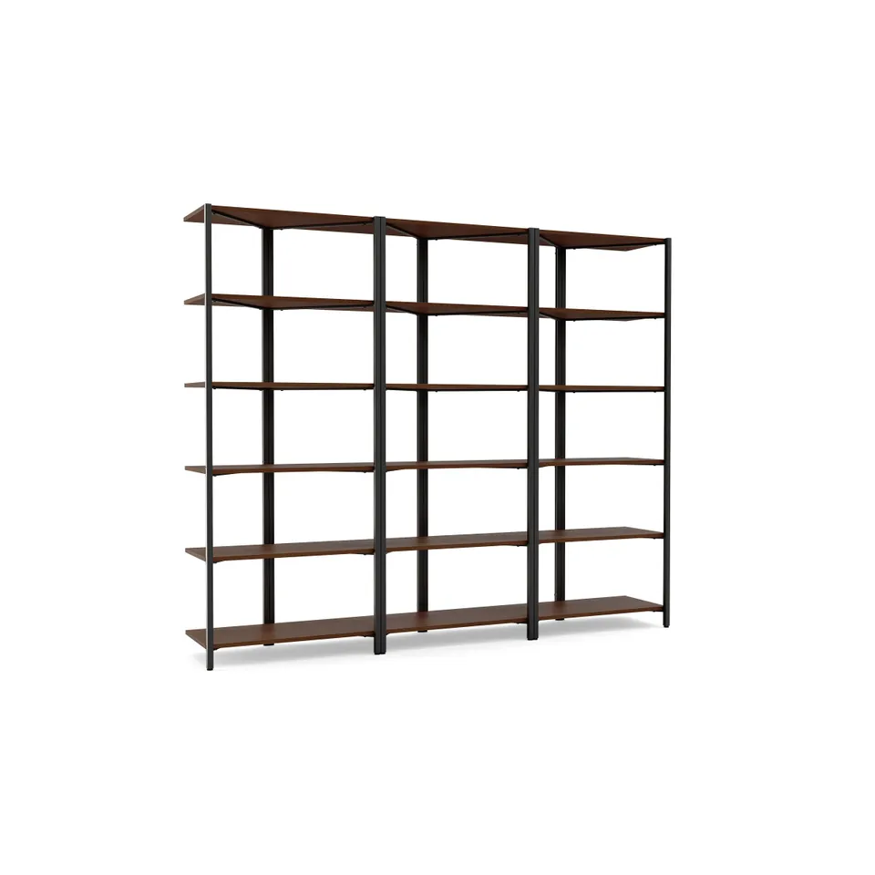 Canon Triple Tall Shelves - Walnut - Wood