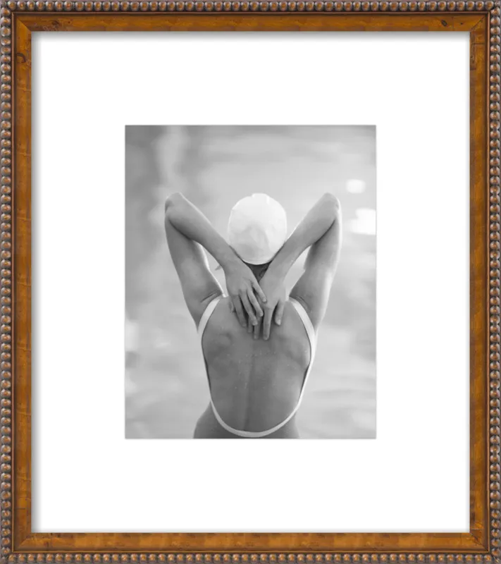 The Swimmer with a white  cap by Lucy Snowe for Artfully Walls