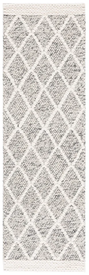Safavieh Couture Natura Collection Hand Woven Area Rug, Grey / Ivory, 2'-3" x 8'