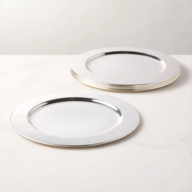 Argent Silver-Plated Charger Plates Set of 6