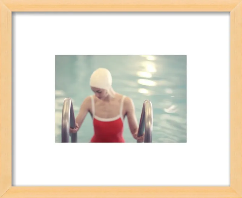Swimmer in a Red Suit by Lucy Snowe for Artfully Walls