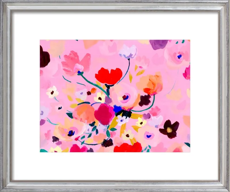 Pink Posey by KT Smail for Artfully Walls