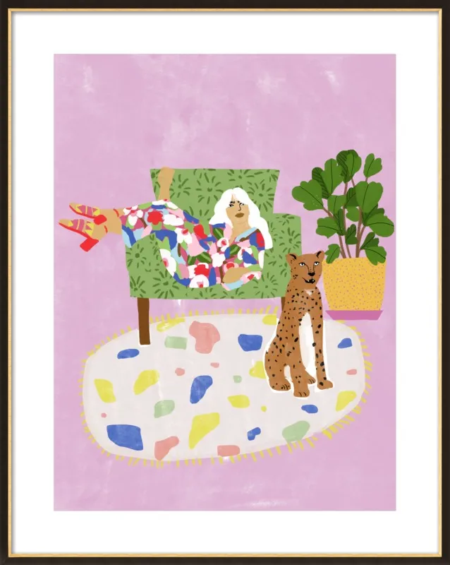 Lady and her tiger by Alja Horvat for Artfully Walls