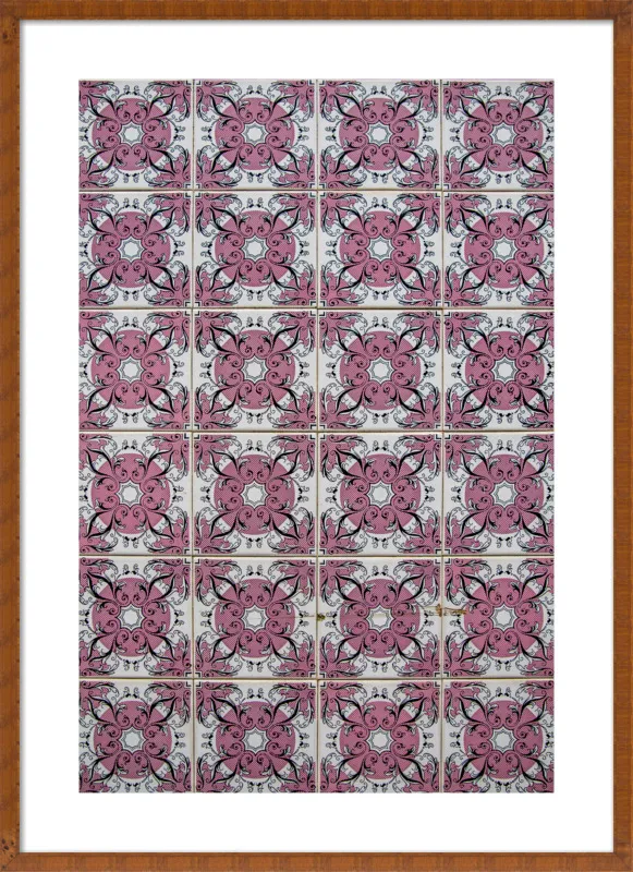 Pink and White Tiles in Lisbon by Sivan Askayo for Artfully Walls