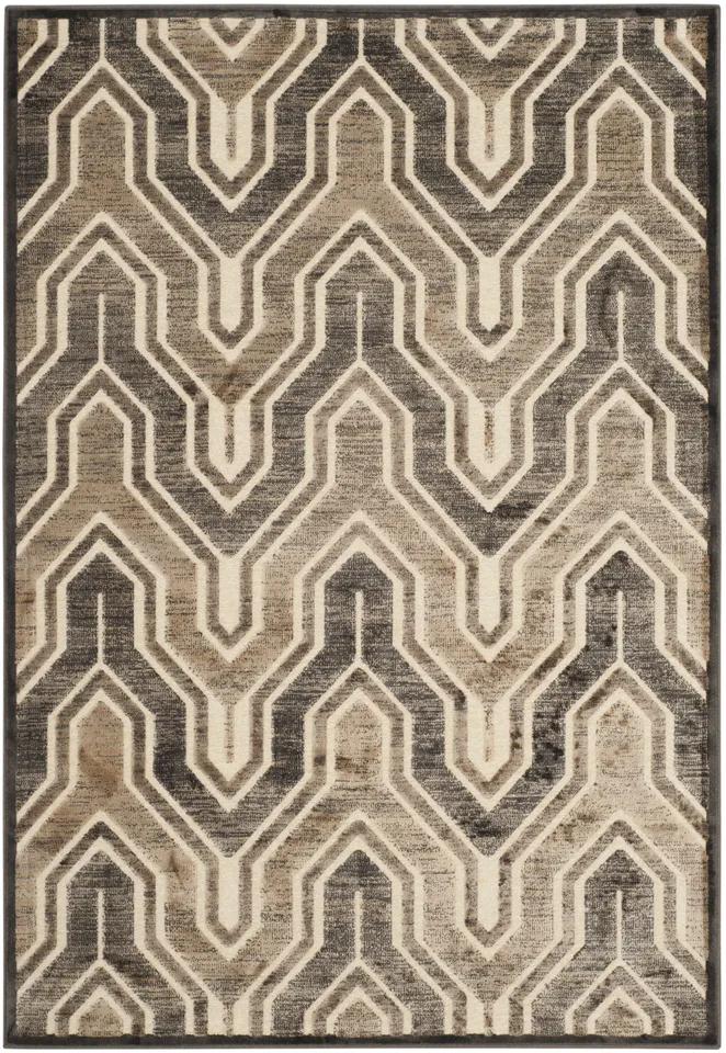 Arlo Home Woven Area Rug, PAR352-3340, Soft Anthracite/Cream,  5' 3" X 7' 6"