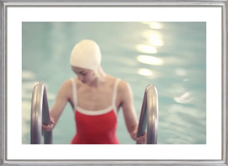 Swimmer in a Red Suit by Lucy Snowe for Artfully Walls