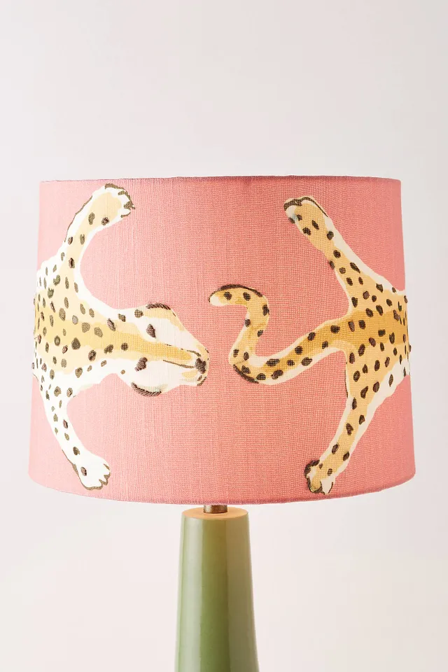 Dana Gibson for Soicher Marin Leopard Drum Lampshade