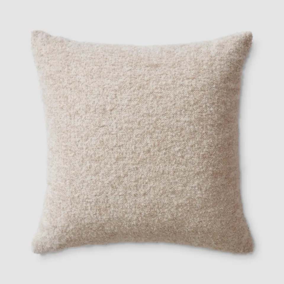The Citizenry Catalina Boucle Pillow | 22" x 22" | Sand
