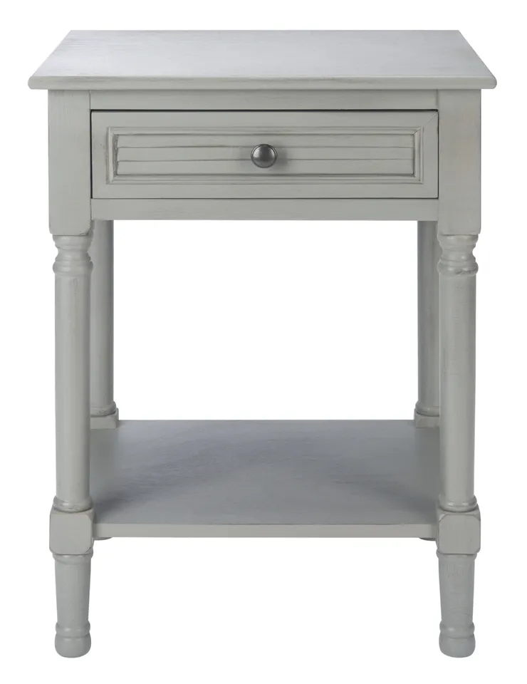 Tate 1 Drawer Accent Table - Distressed / Gray