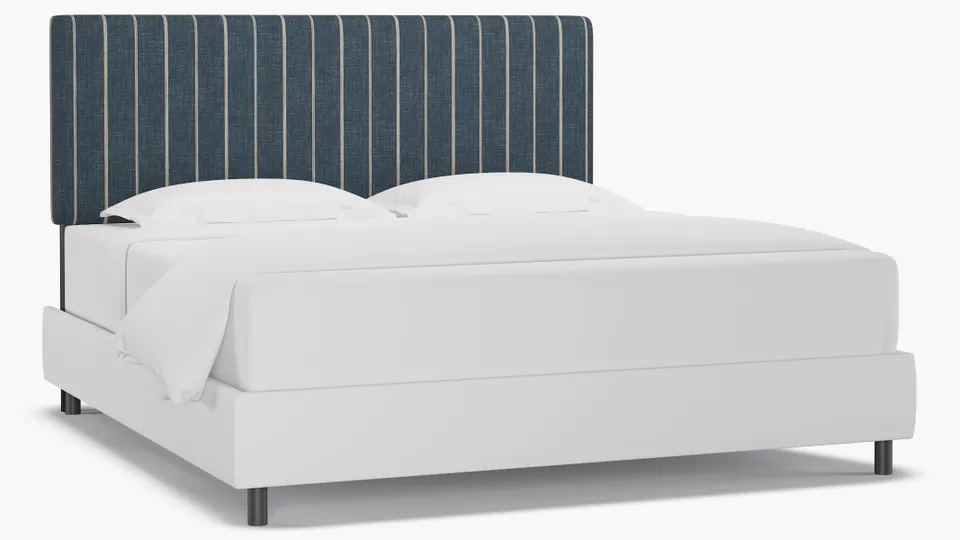 Square Back Headboard, Indigo Fritz, King