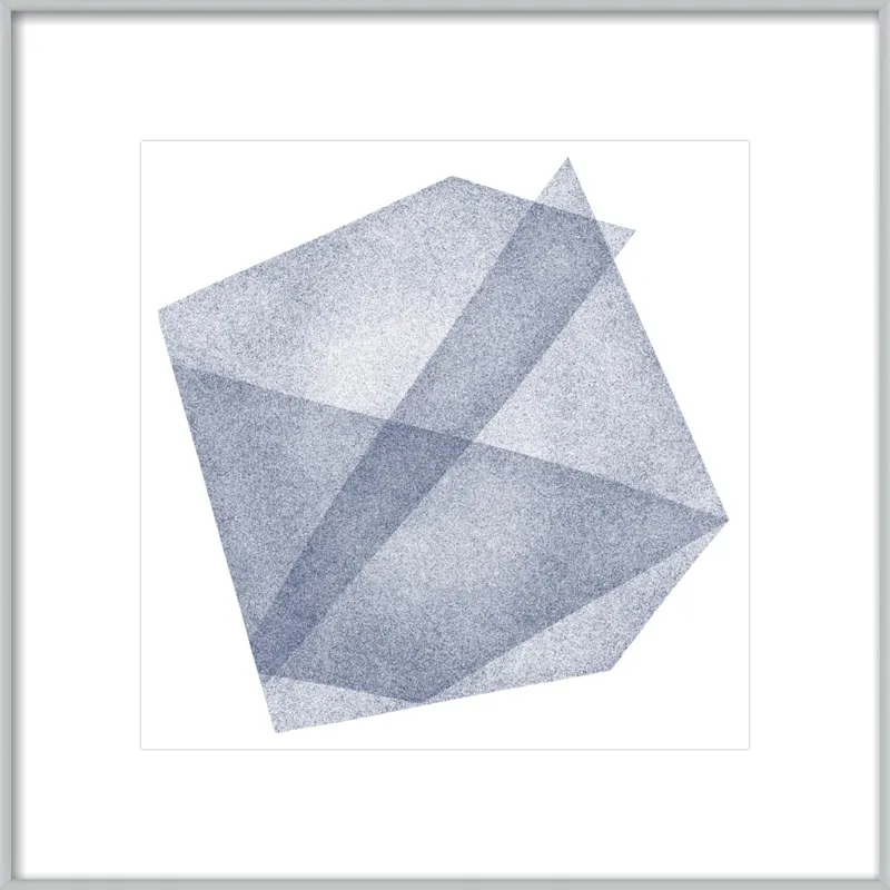 Navy Blue Structure: Soft Geometry by Jessica Poundstone for Artfully Walls